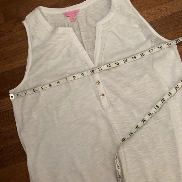 Lilly Pulitzer sleeveless white top womens large - Picture 5 of 6